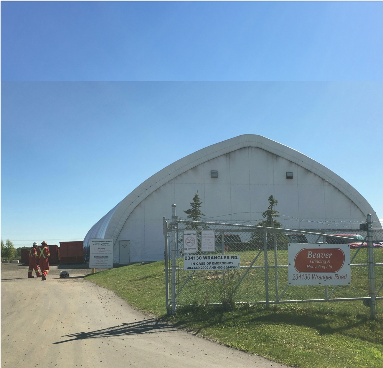 Picture of the Beaver Grinding and Recycling facility located in east Calgary